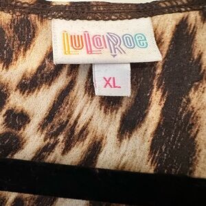LuLaRoe Leopard Print Long Maxi vest XL
